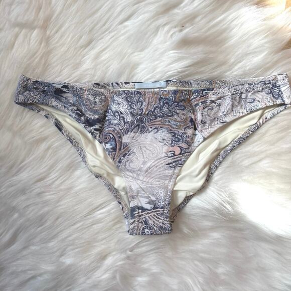 Eberjey NWT Gitana Valentina Paisley Blue Patterned Bikini Bottoms Small - Picture 3 of 9